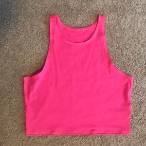Teeki hot pink crop top